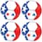 Beistle 5.25" National Soccer Ball Peel 'N Place Decorations, 4ct.